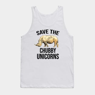 Save Rhino the Chubby Unicorns Tank Top